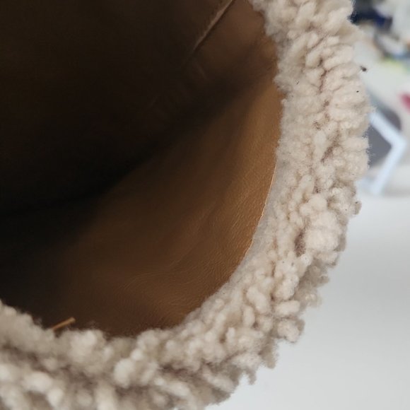 NAPOLEONI | Tall shearling boots brown suede sz 38 - Picture 8 of 9